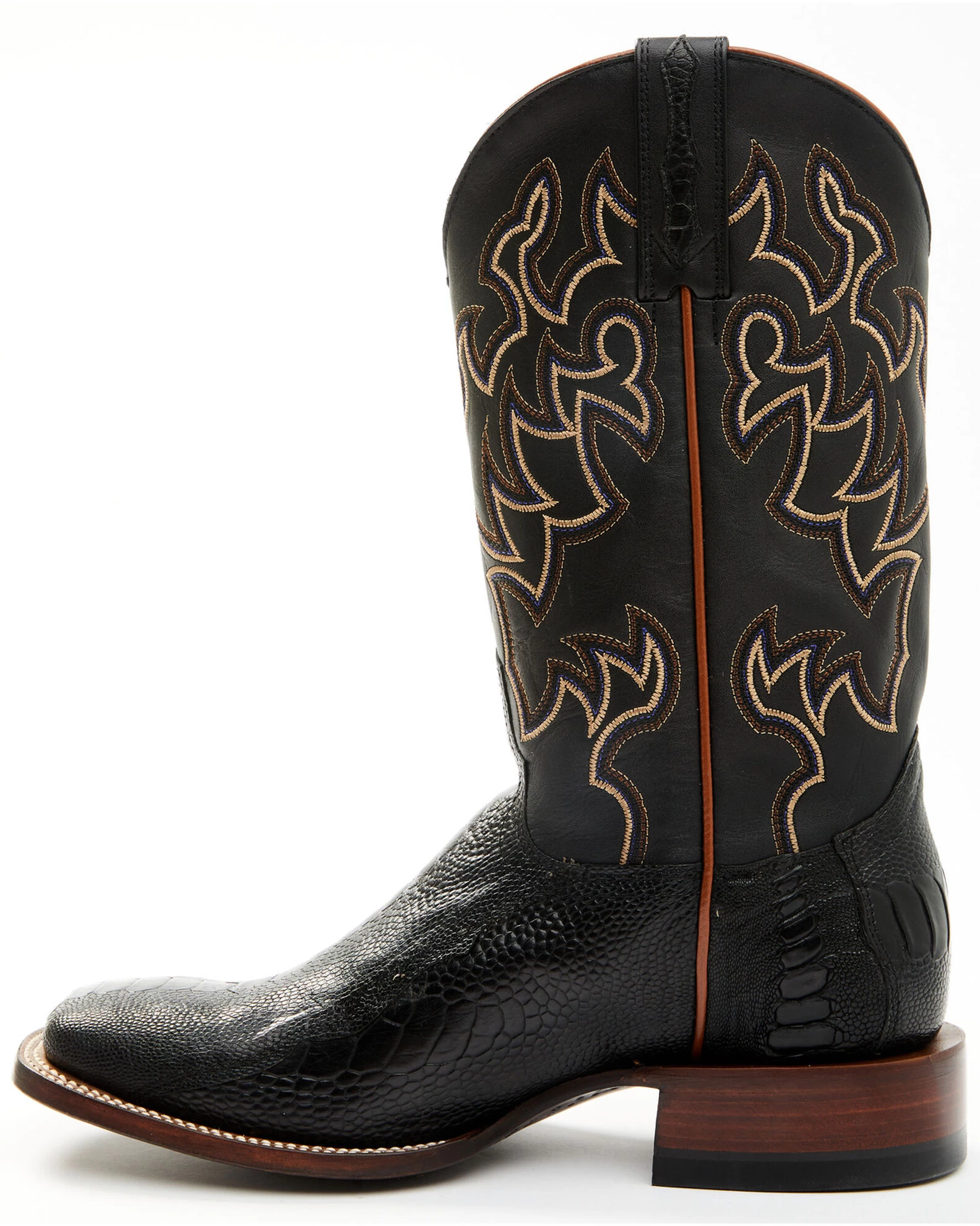 Cody James Men's Exotic Ostrich Leg Western Boots - Broad Square Toe - Image 5