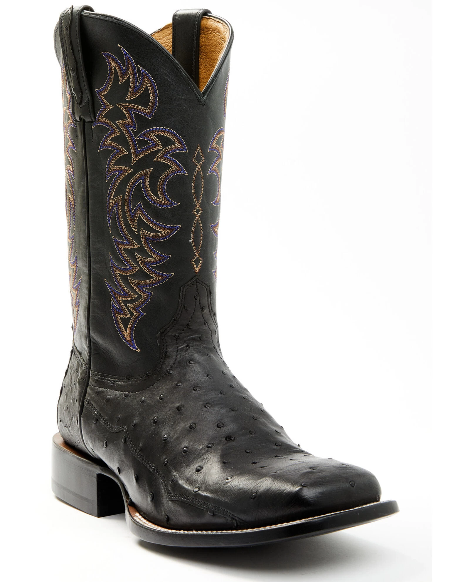 Cody James Men's Exotic Full-Quill Ostrich Western Boots - Broad Square Toe - Image 4