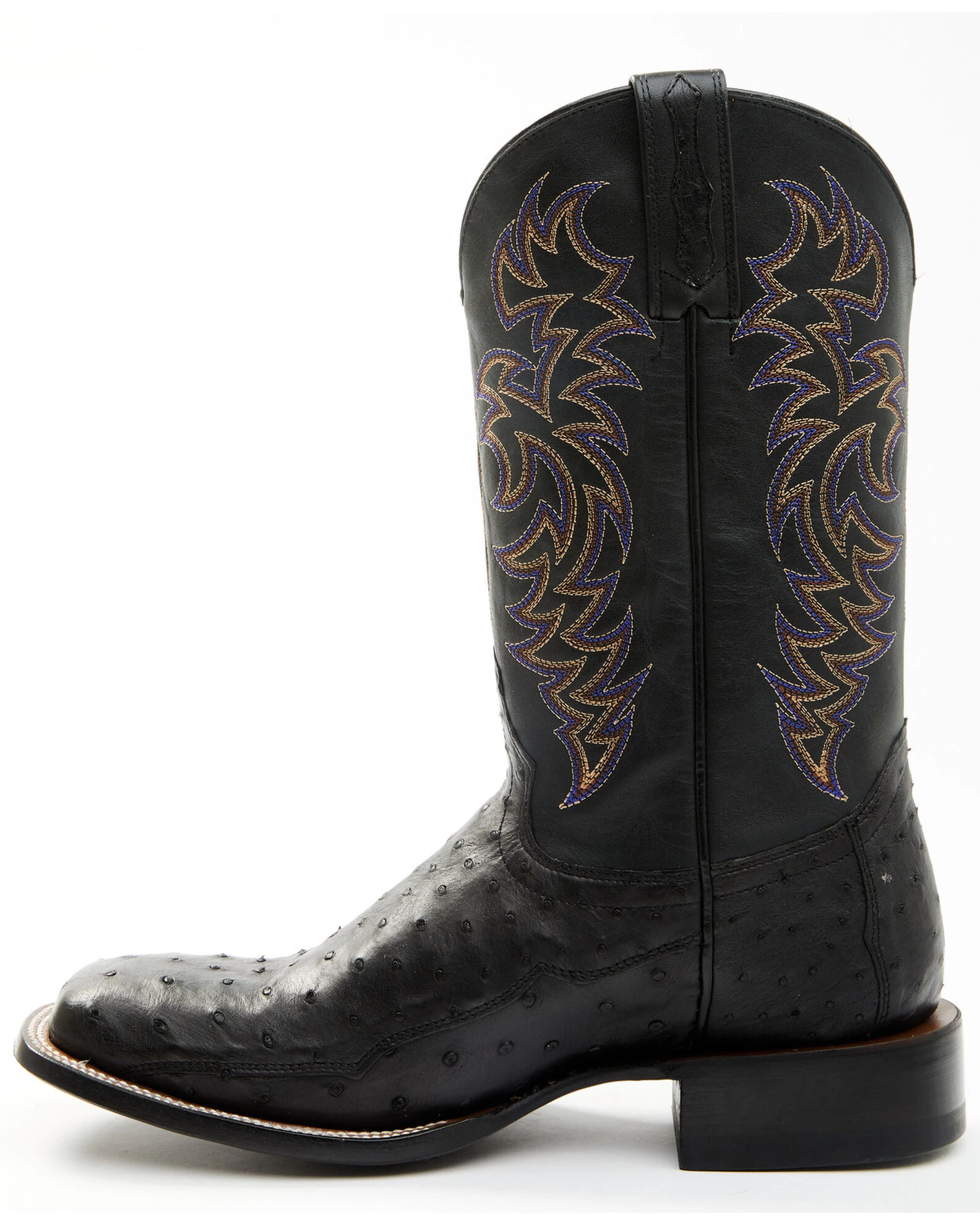 Cody James Men's Exotic Full-Quill Ostrich Western Boots - Broad Square Toe - Image 7