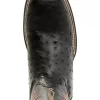 Cody James Men's Exotic Full-Quill Ostrich Western Boots - Broad Square Toe
