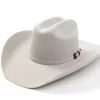 Cody James Men's 5X Self Band Cattleman Fur Blend Western Hat - Mist Gray
