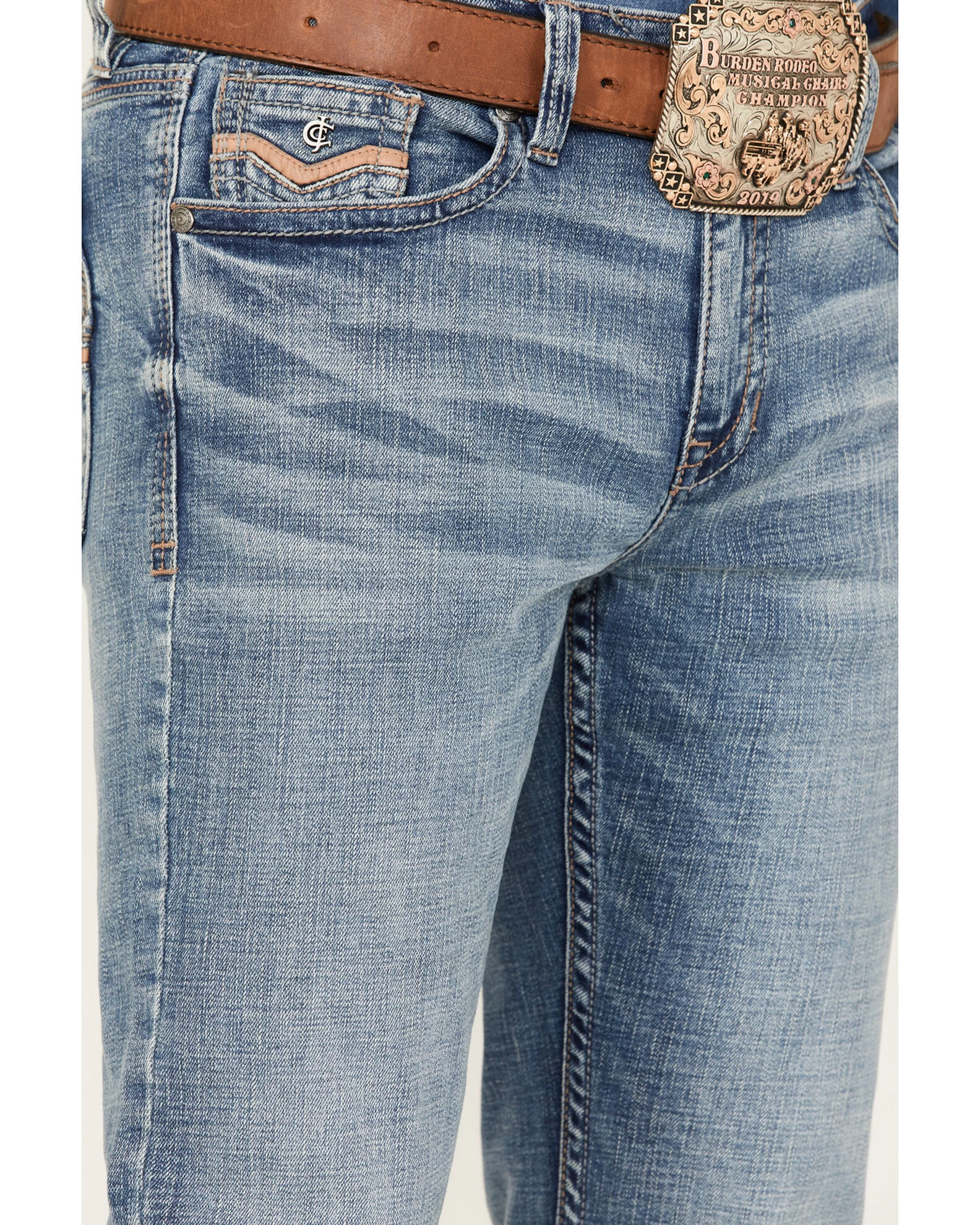 Cody James Men's Manning Light Wash Slim Boot Stretch Denim Jeans - Image 2