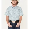 Cody James Men's Wagon Southwestern Print Short Sleeve Western Snap Shirt 