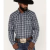 Cody James Men's Lingo Plaid Print Long Sleeve Snap Western Shirt