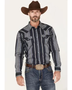 Cody James Men's Hull Vintage Stripe Snap Western Shirt 