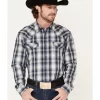 Cody James Men's Trailblazer Plaid Print Long Sleeve Pearl Snap Western Shirt 