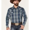 Cody James Men's Expression Large Plaid Snap Western Shirt 