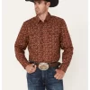 Cody James Men's On Tour Paisley Print Long Sleeve Snap Western Shirt - Big & Tall 