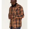 Cody James Men's Wood Chuck Large Plaid Print Long Sleeve Snap Western Flannel Shirt - Big & Tall 