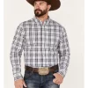 Cody James Men's Tonight Small Plaid Print Button-Down Western Shirt 