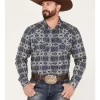 Cody James Men's Appalacian Southwestern Print Snap Western Shirt 