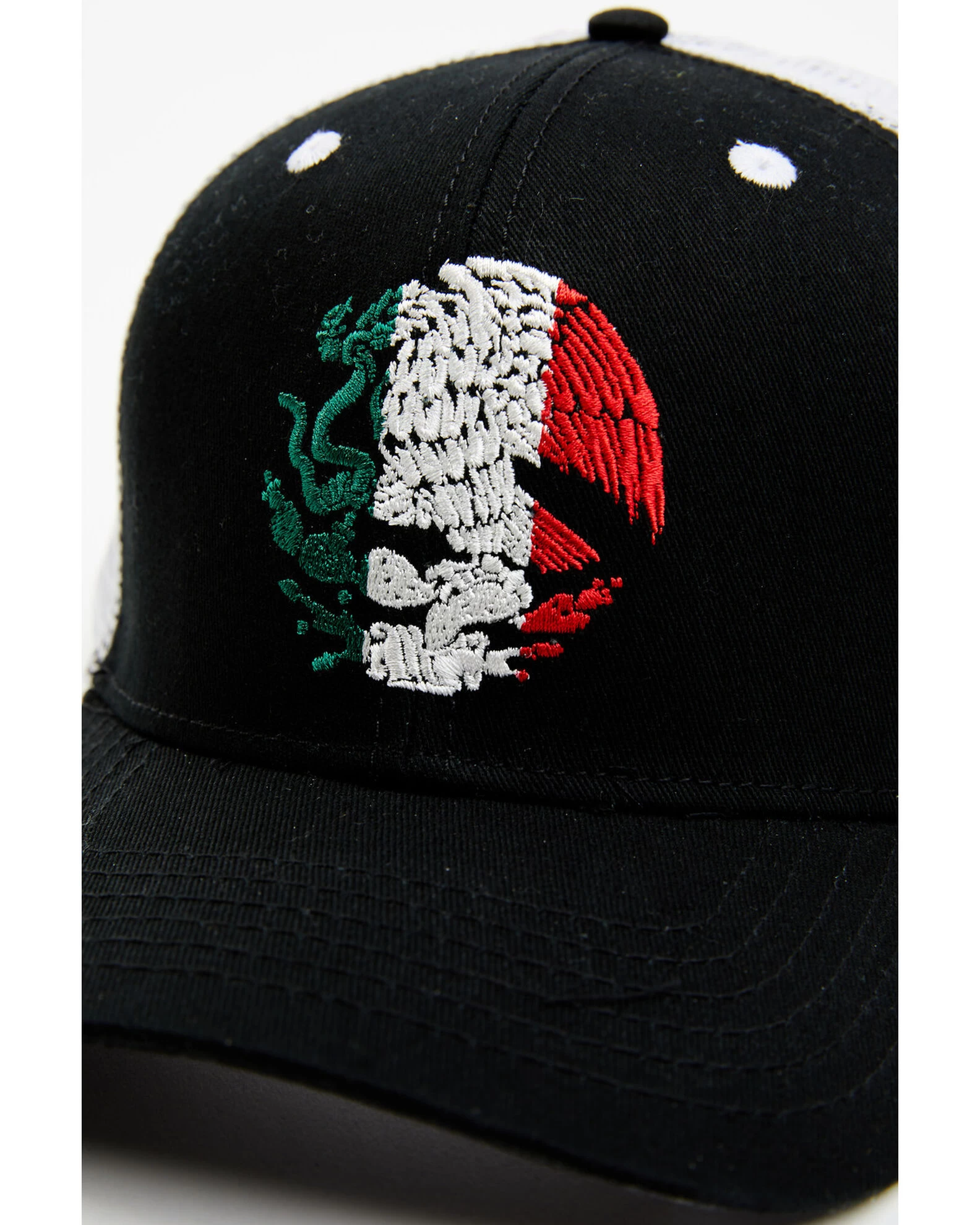 Cody James Men's Embroidered Mexican Flag Eagle Mesh Back Ball Cap - Image 2