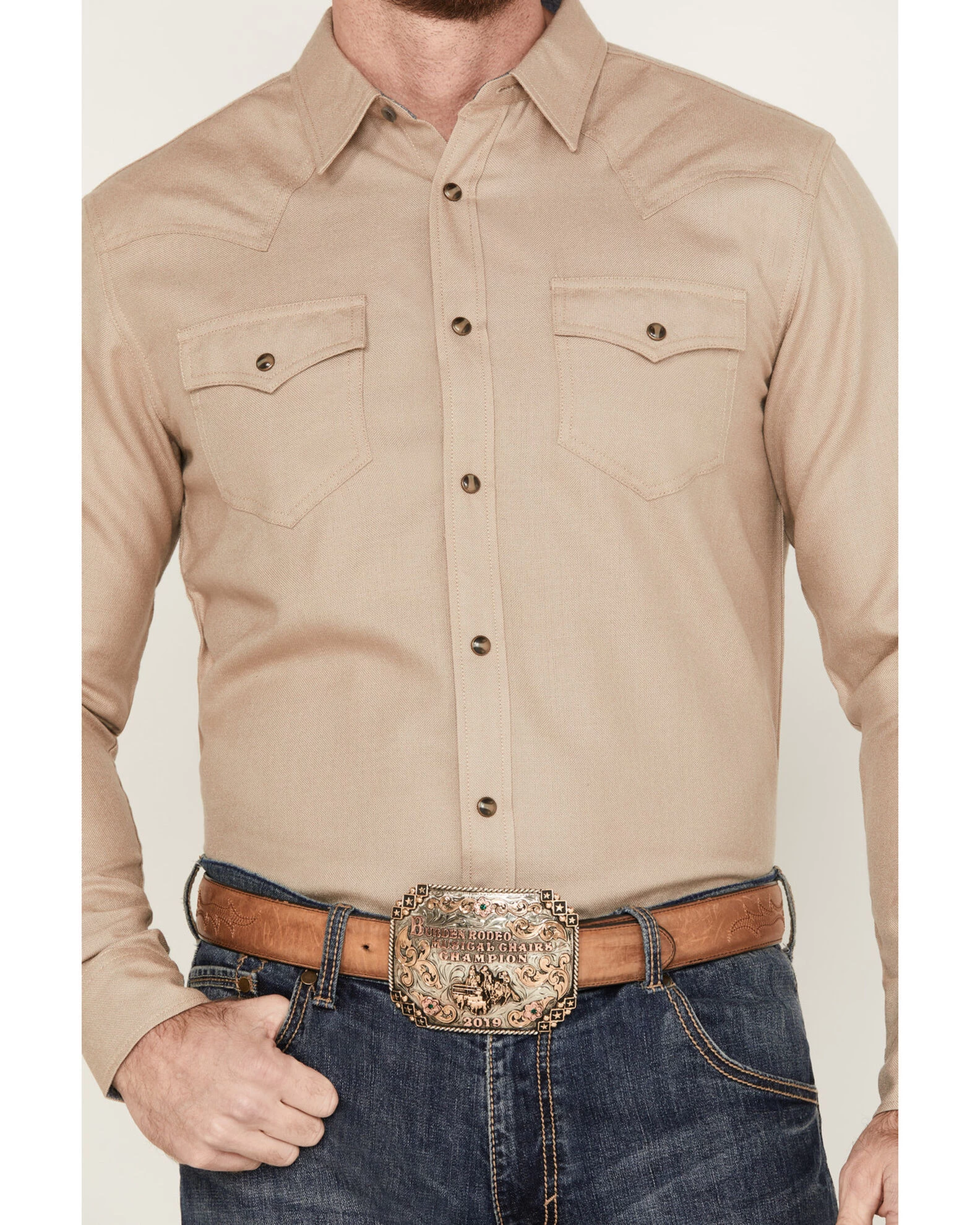 Cody James Men's Wooly Mammoth Western Long Sleeve Shirt - Image 2