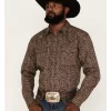 Cody James Men's Linear Paisley Print Long Sleeve Snap Western Shirt