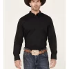 Cody James Men's Bedrock Solid Long Sleeve Stretch Button-Down Western Shirt