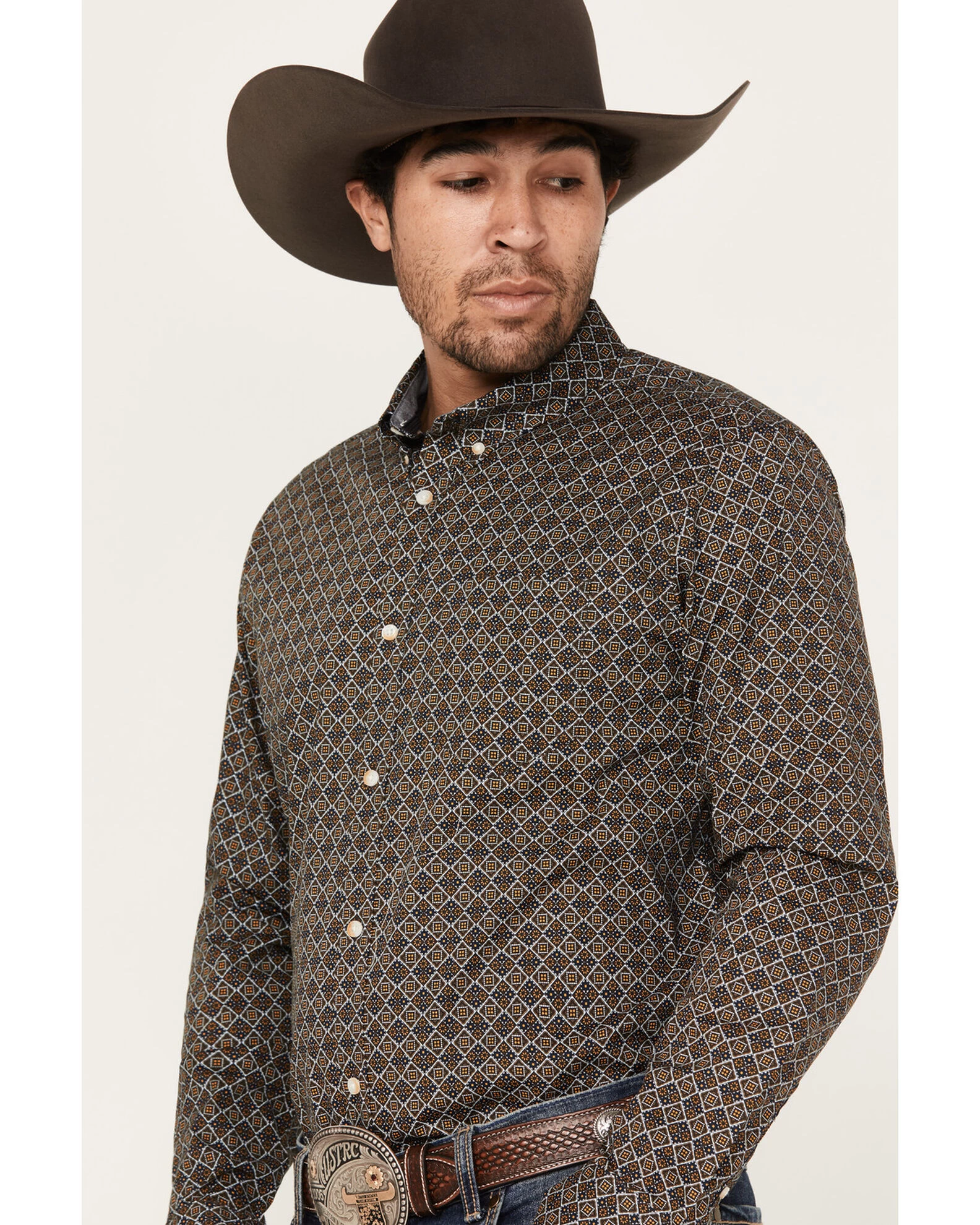 Cody James Men's Money Maker Print Long Sleeve Button-Down Western Shirt - Image 2