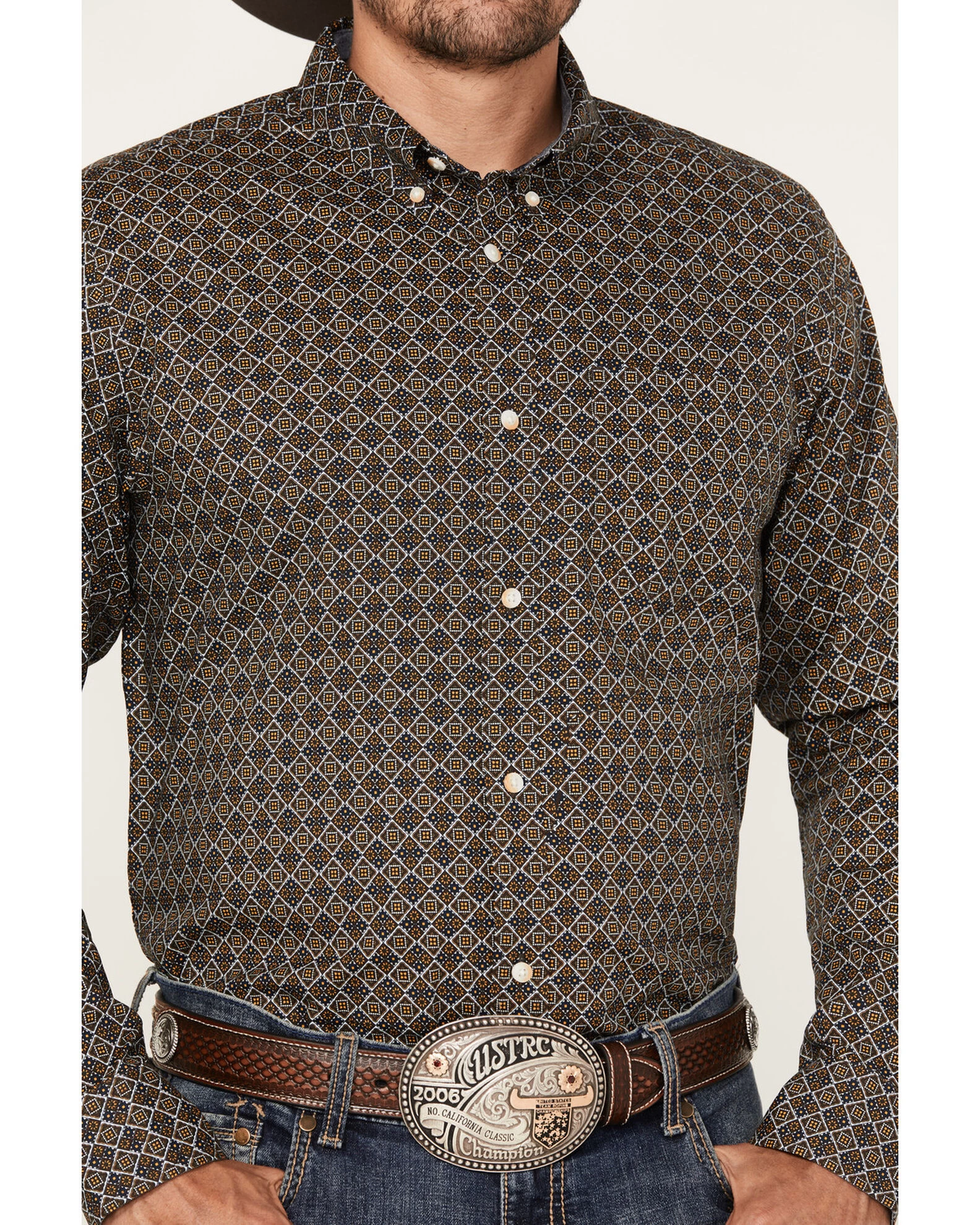 Cody James Men's Money Maker Print Long Sleeve Button-Down Western Shirt - Image 3