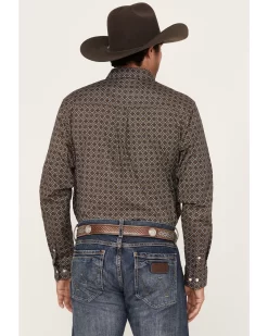 Cody James Men's Money Maker Print Long Sleeve Button-Down Western Shirt