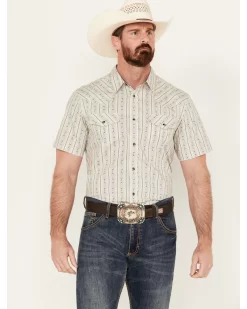 Cody James Men's Maya Striped Short Sleeve Western Snap Shirt