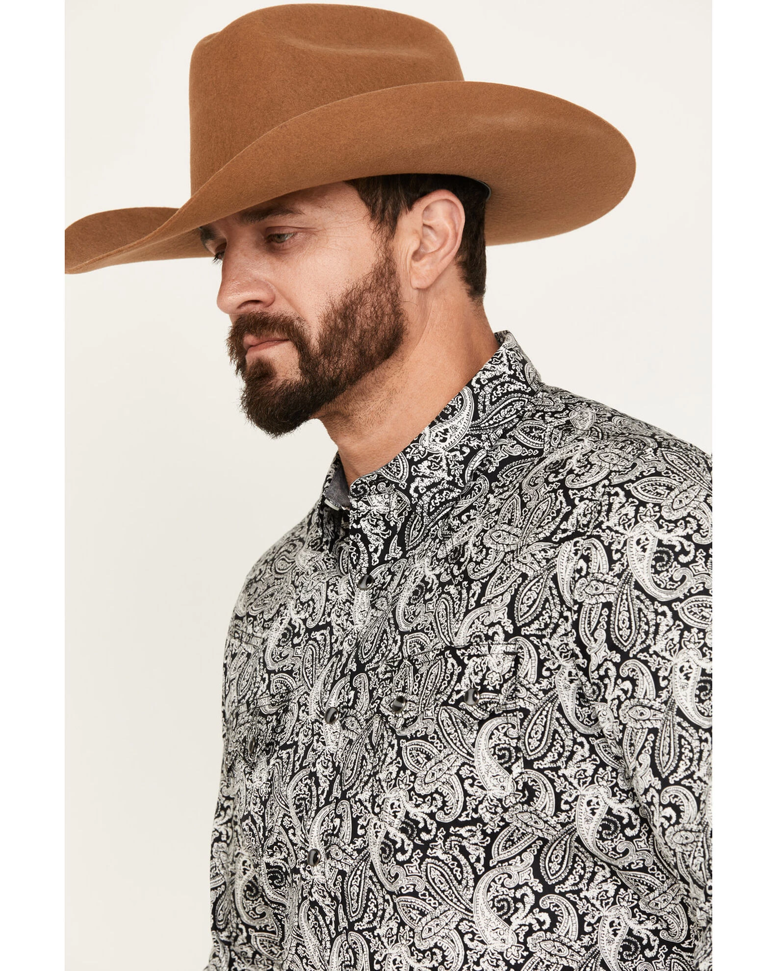 Cody James Men's Mamba Paisley Print Long Sleeve Western Snap Shirt - Image 2