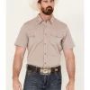 Cody James Men's Micro Paisley Print Short Sleeve Snap Western Shirt 