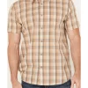 Cody James Men's Anderson Plaid Print Short Sleeve Button-Down Western Shirt