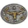Cody James Men's Oval Longhorn Belt Buckle