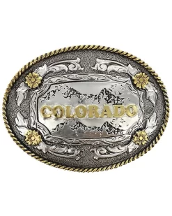 Cody James Men's Antiqued Colorado Oval Belt Buckle
