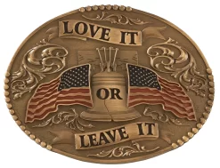 Cody James Men's Love It Or Leave It With American Flag Belt Buckle